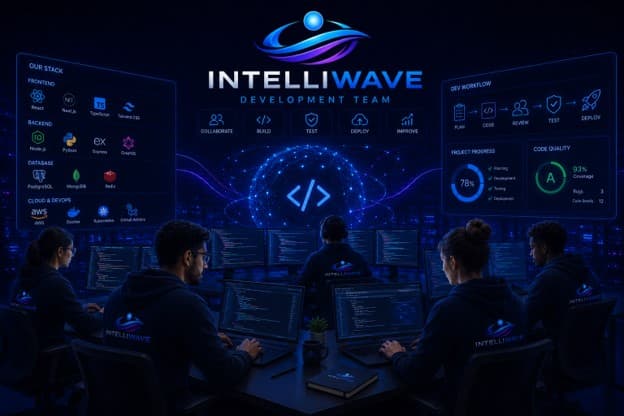 Software developers collaborating on enterprise applications